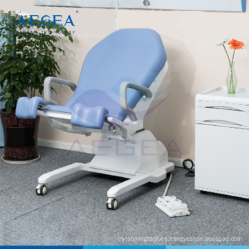 AG-S107 silla de examen obstétrica ginecológica eléctrica motorizada de la obstetricia del colchón de la PU